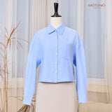 Áo sơ mi dáng boxy croptop năng động | Boxy Oxford Shirt