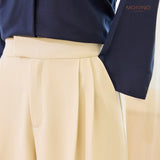 Quần Tây ống đứng thiết kế giấu cúc hiện đại | Palazzo Trousers with darts