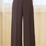 Quần suông ống rộng cạp cao tôn dáng | Straight Tailored Trousers