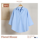 Áo sơ mi không cúc phong cách Nhật Bản | Flared Blouse